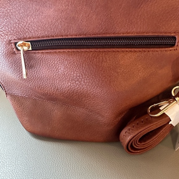 Alba Black and Brown Patterned Vegan Leather Crossbody Bag - Picture 4 of 10